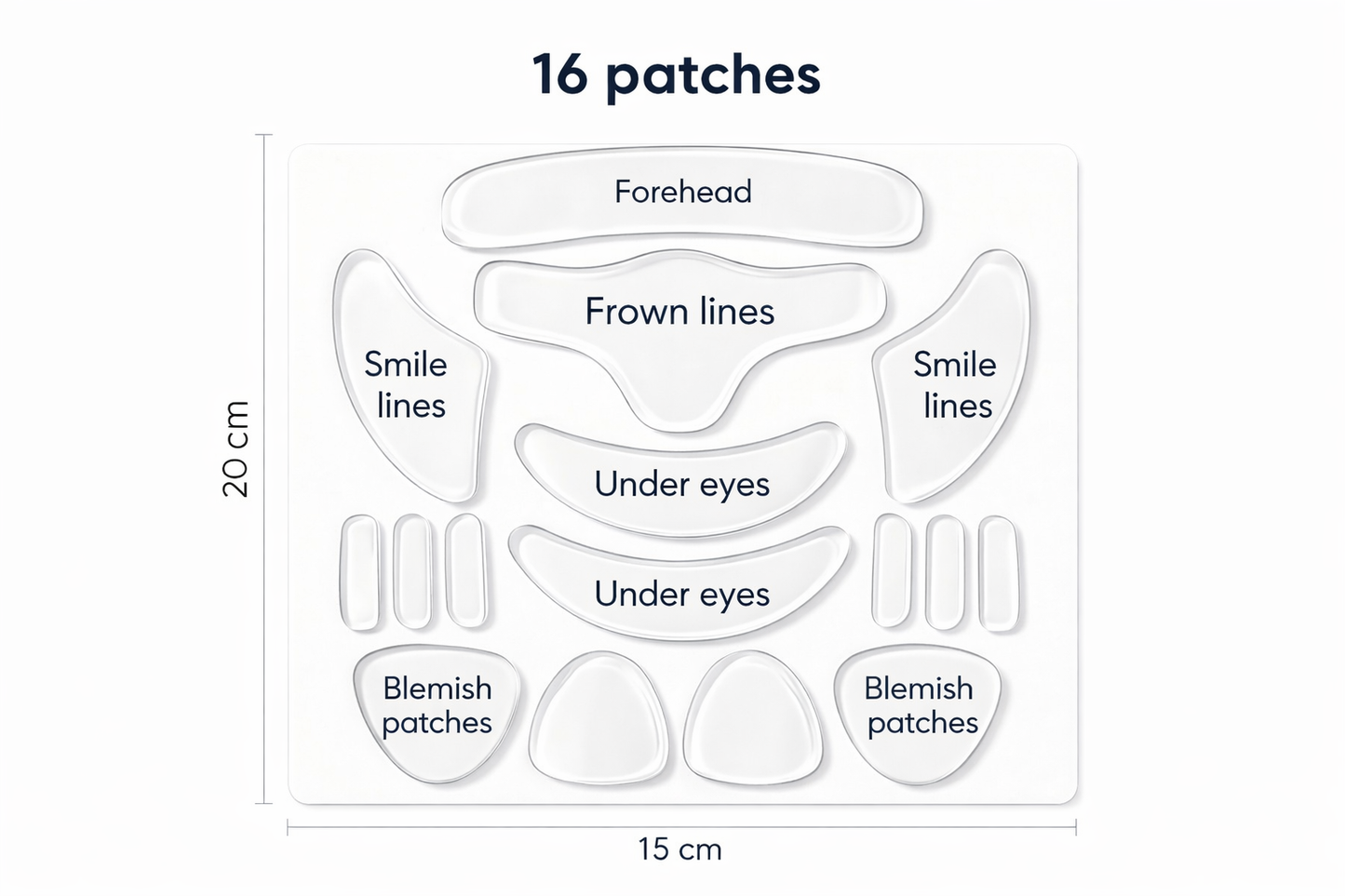 Zuvelle Reusable Anti Wrinkle Patches 16 pcs